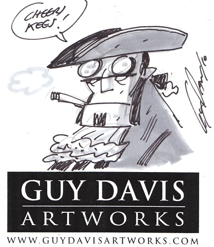 Guy Davis sketchcard Marquis Hellboy 'Le Grand Rouge' edt.jpg